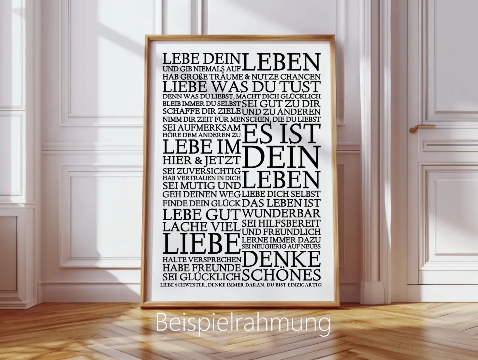 Zeitraum-Kunstdruck | "Lebe Dein Leben" Personalisiertes Geschenk | Motivationsposter