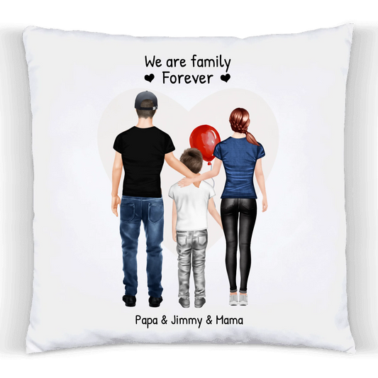 Personalisiertes Kissen Familie, Geschenk Mama, Geschenk Partner, Geschenk Geburtstag, Hochzeitstag, Geburtstagsgeschenk Premium Kissen (Plüschoberfläche) Premium Kissen