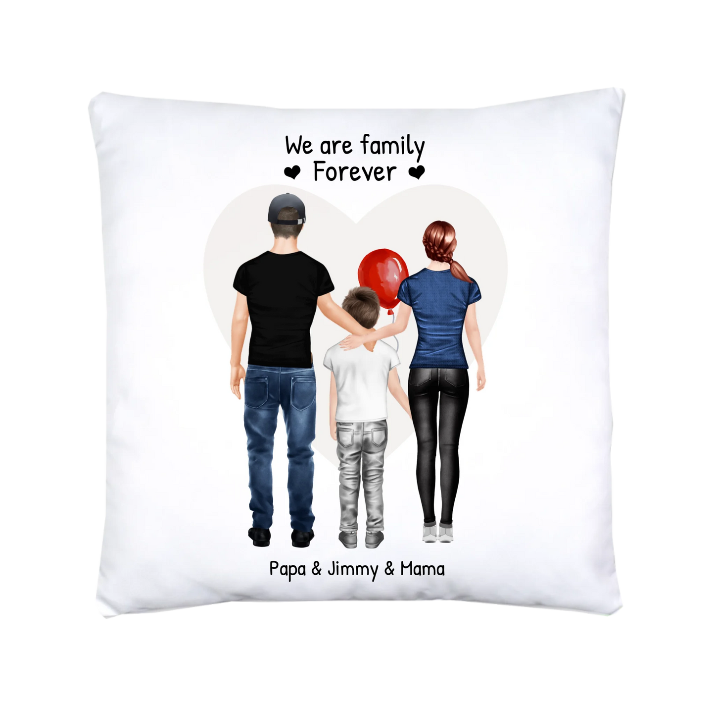 Personalisiertes Geschenk Bettwäsche für Familie, Mama, Papa, Kind Personalisierte Bettwäsche Default 80x80 Kopfkissen