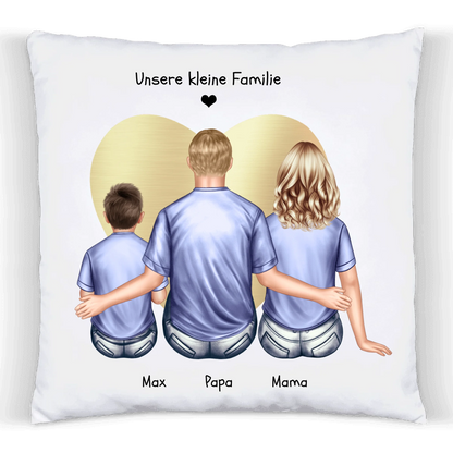 Personalisiertes Kissen Vatertag, Muttertag, Geschenk Papa, Geschenk Mama, Geburtstagsgeschenk Eltern , 1 Kind Premium Kissen (Plüschoberfläche) Premium Kissen