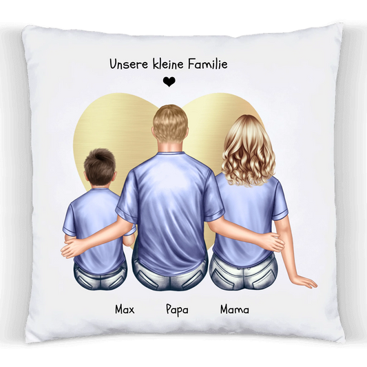 Personalisiertes Kissen Vatertag, Muttertag, Geschenk Papa, Geschenk Mama, Geburtstagsgeschenk Eltern , 1 Kind Premium Kissen (Plüschoberfläche) Premium Kissen