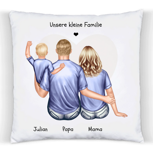 Personalisiertes Kissen Vatertag, Muttertagsgeschenk, Geschenk Papa, Geschenk Mama, Geburtstagsgeschenk Eltern , 1 Baby Premium Kissen (Plüschoberfläche) Premium Kissen