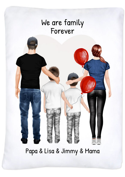 Personalisiertes Geschenk Bettwäsche für Familie, Mama, Papa, 2 Kinder Personalisierte Bettwäsche Default 200x140 80x80 Set