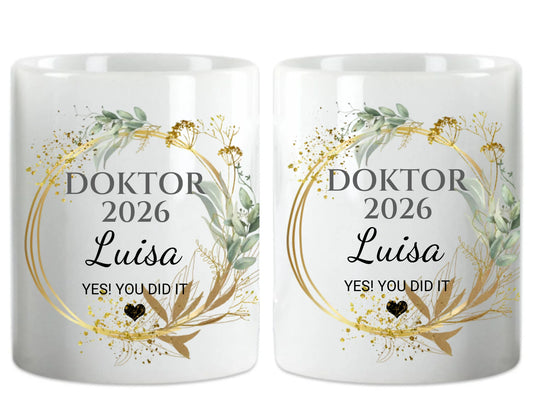 DOKTOR Personalisierte Tasse Geschenk -Abschlussgeschenk Keramiktasse 330 ml Mug Classic - Panorama