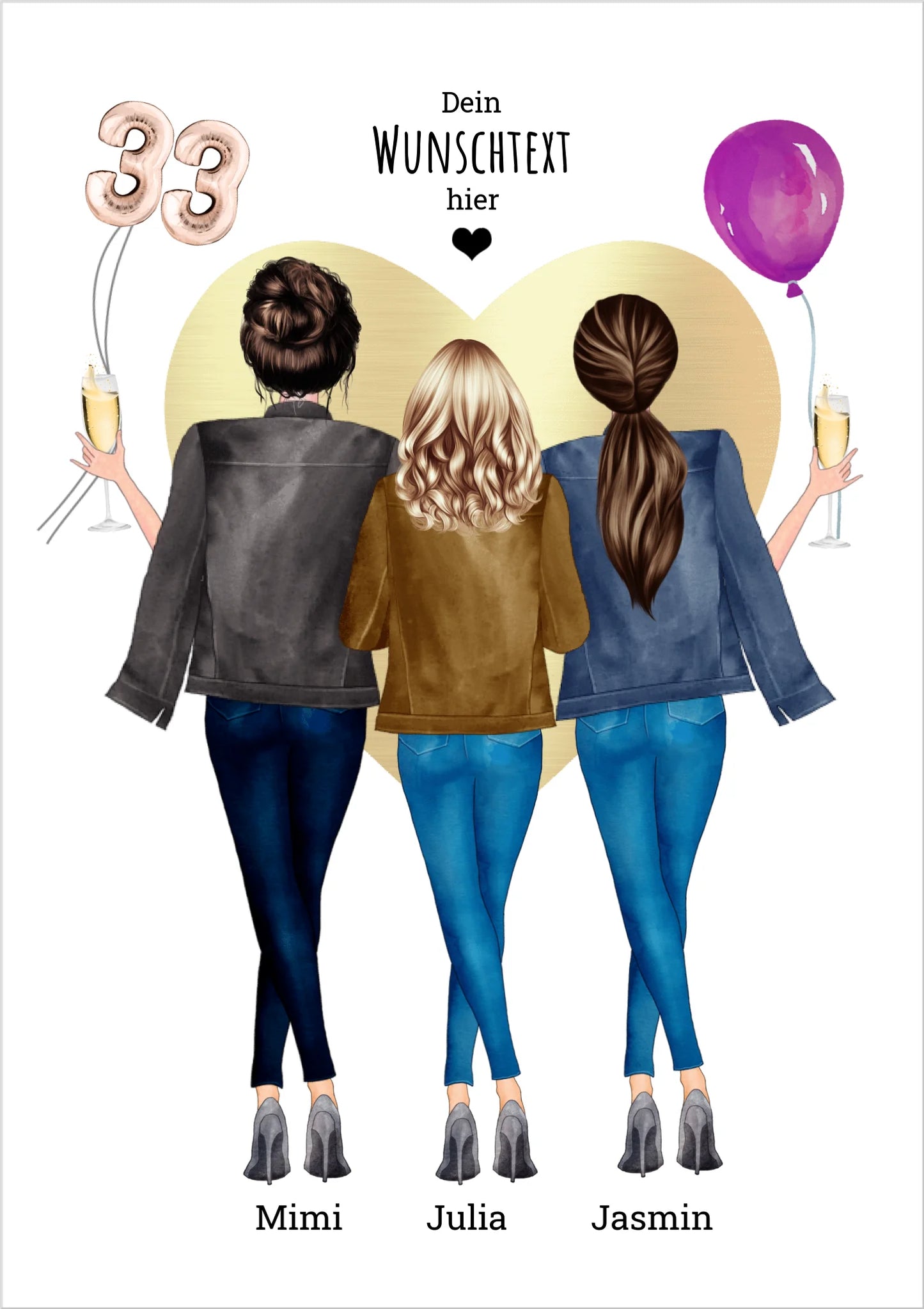 Geburtstagsgeschenk 33. Geburtstag Frau Geschenk Freundin, Schwester, Mama, Kollegin personalisiertes Poster !!! Digitale Datei zum Selberdrucken - kein Poster !!! Digitale Datei zum Selberdrucken - kein Poster A4 A3 A2