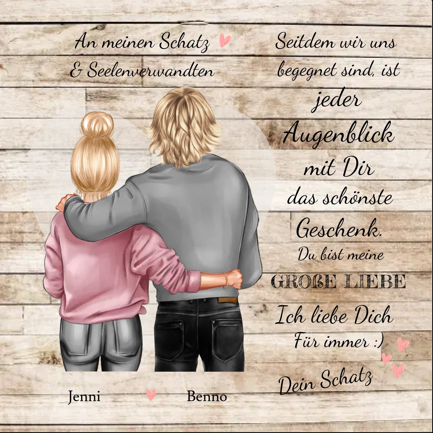 An meinen Schatz - Poster personalisierte Paarleinwand - Geschenk für Sie - Geschenk für Ihn !!! Digitale Datei zum Selberdrucken - kein Poster !!! Digitale Datei zum Selberdrucken - kein Poster 20x20 30x30 40x40 50x50 cm