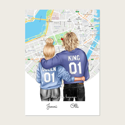 Personalisiertes Poster Geschenk für Freund / Freundin & Partnerin/Partner Poster Poster