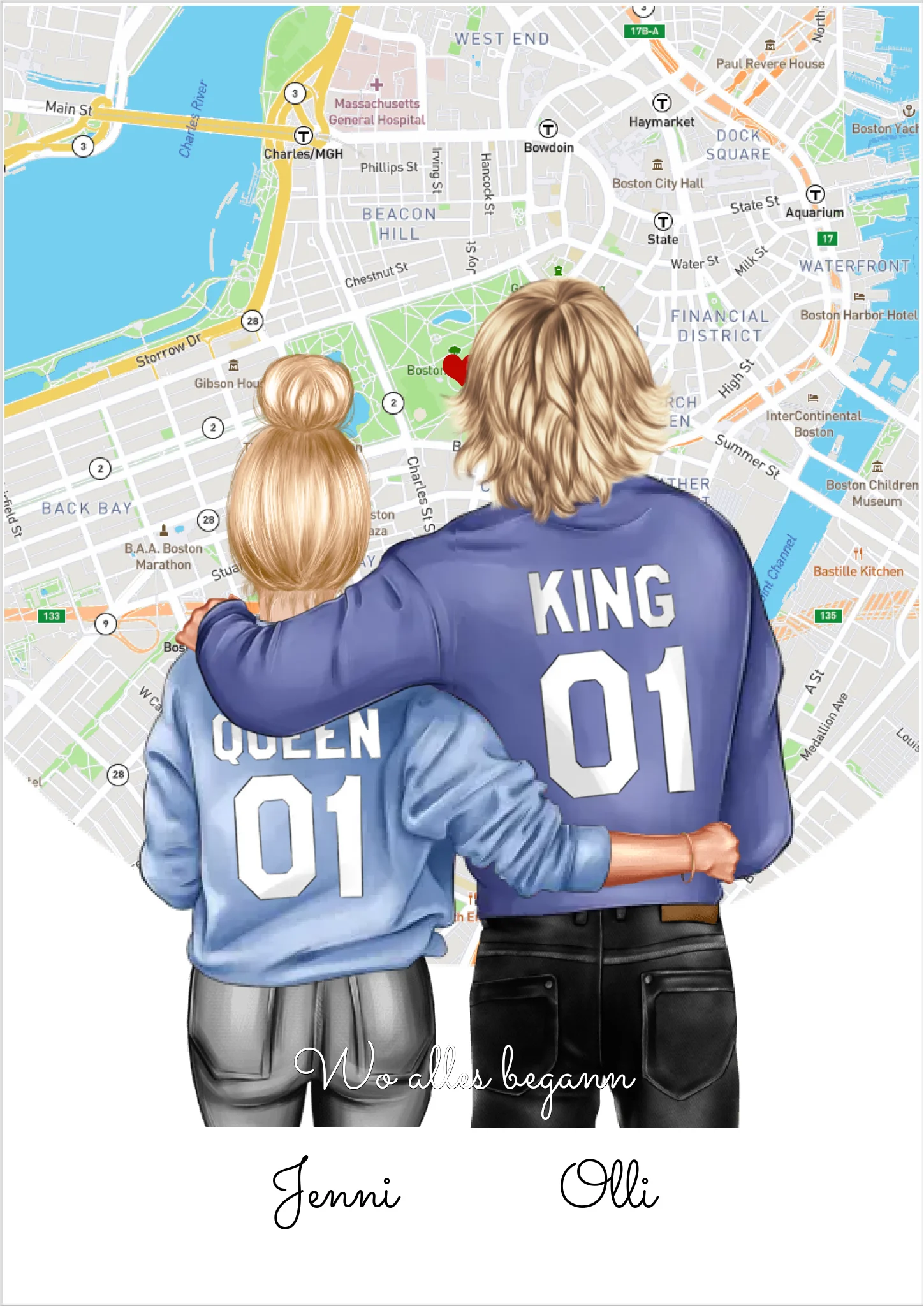 Personalisiertes Poster Geschenk für Freund / Freundin & Partnerin/Partner