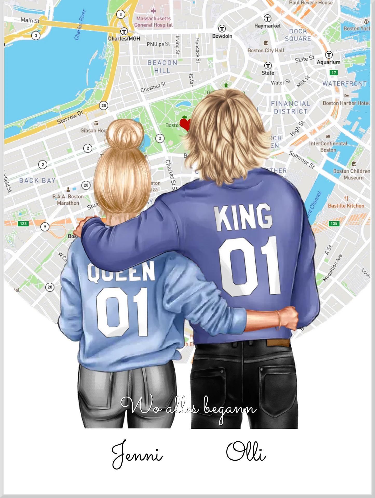 Personalisiertes Poster Geschenk für Freund / Freundin & Partnerin/Partner Leinwanddruck Leinwandbild