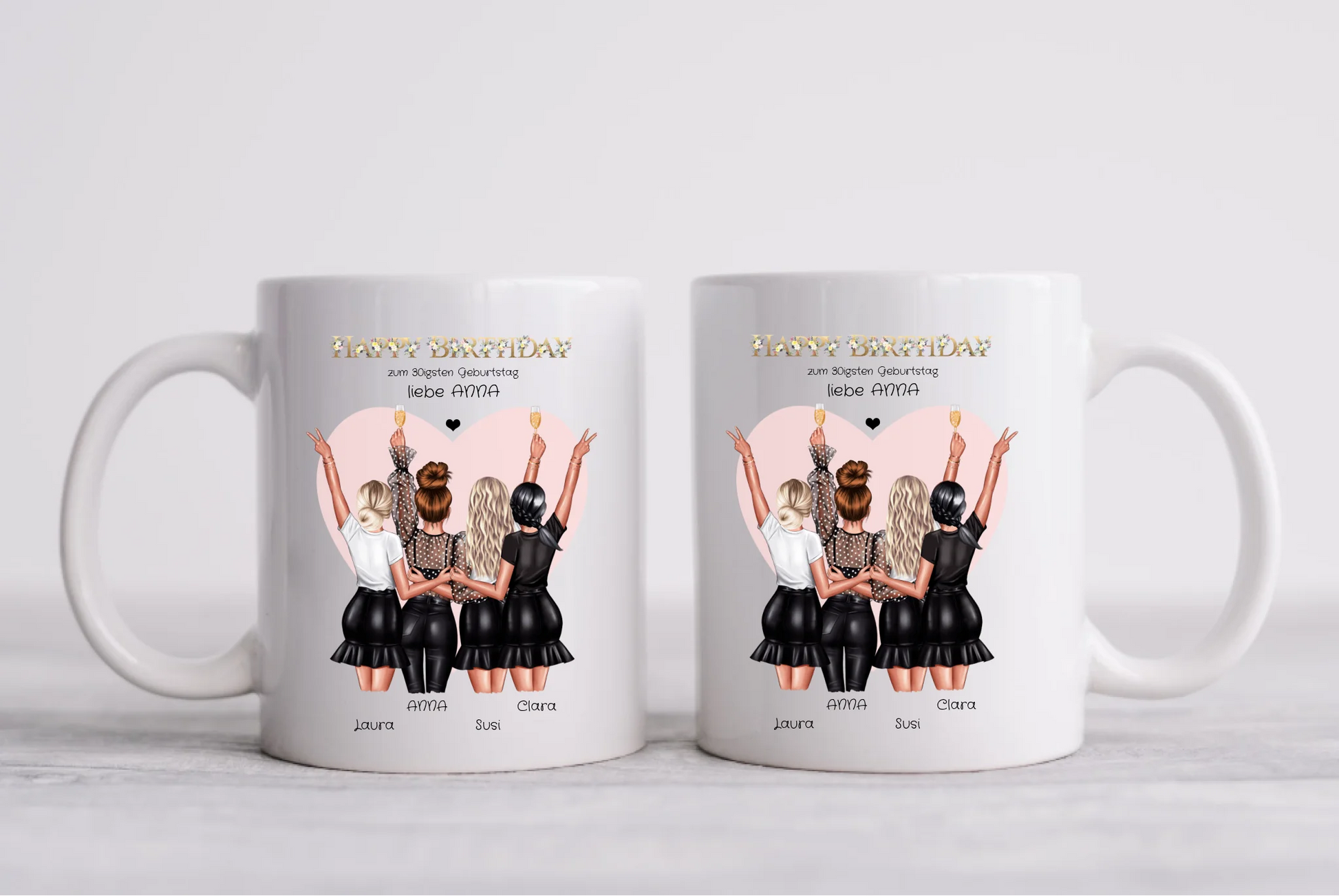 Personalisierte Tasse für die beste Freundin zum 30 Geburtstag - Geschenkidee 20, 25, 35 Geburtstag - Geschenk Schwester, Kollegin