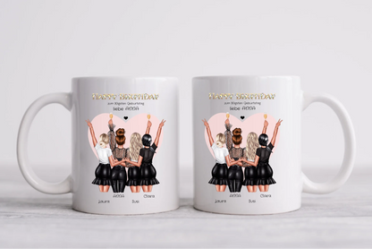 Personalisierte Tasse für die beste Freundin zum 30 Geburtstag - Geschenkidee 20, 25, 35 Geburtstag - Geschenk Schwester, Kollegin
