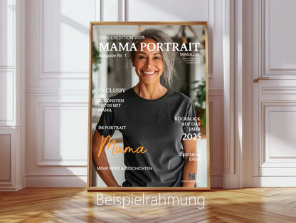 Personalisiertes Magazine Cover "MAMA PORTRAIT" Zeitschrift Titelblatt - Fotoposter Geschenk Mutter - digitale Datei