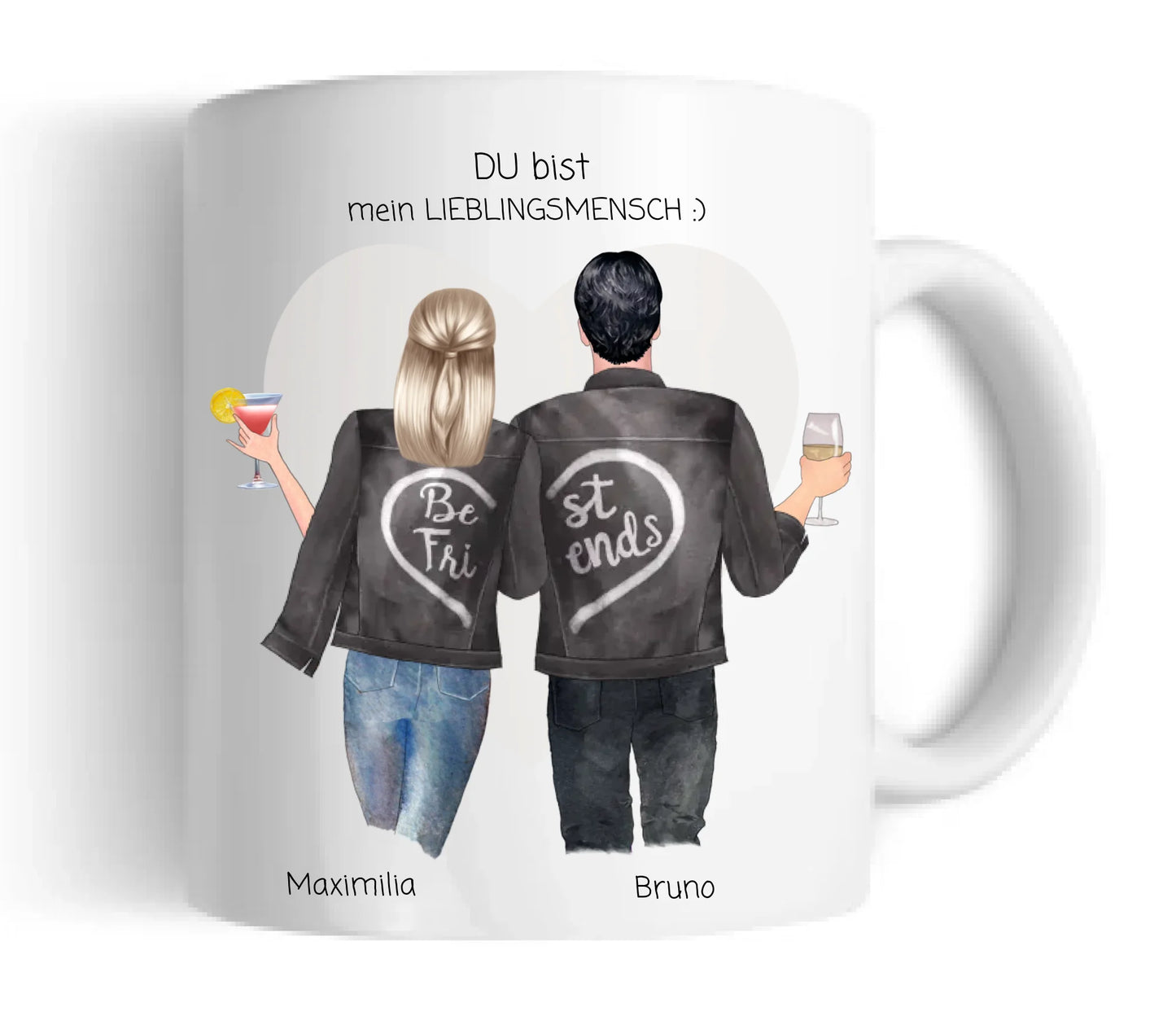 Personalisiertes Kaffeebecher Geschenk für Freundin, Freund, Partnergeschenk, Geburtstagsgeschenk Tasse Keramiktasse 330 ml Mug Classic - Panorama