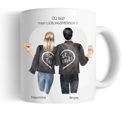 Personalisiertes Kaffeebecher Geschenk für Freundin, Freund, Partnergeschenk, Geburtstagsgeschenk Tasse Keramiktasse 330 ml Mug Classic - Panorama