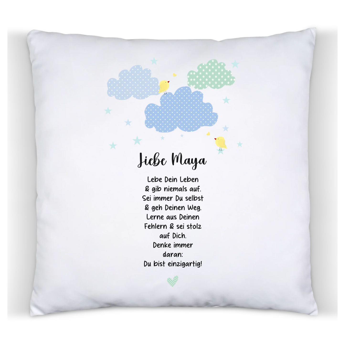 Personalisiertes Motivationsposter "Wolke" Kinderposter - Kissen - Kinderdecke mit Namen und Spruch
