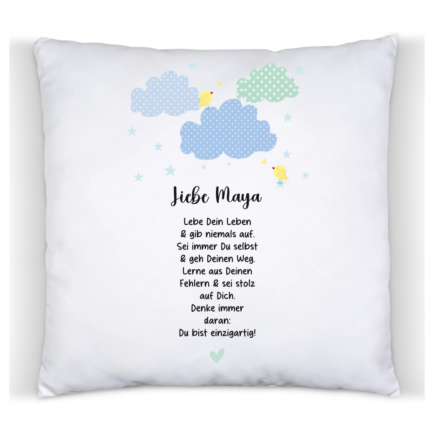 Personalisiertes Motivationsposter "Wolke" Kinderposter - Kissen - Kinderdecke mit Namen und Spruch