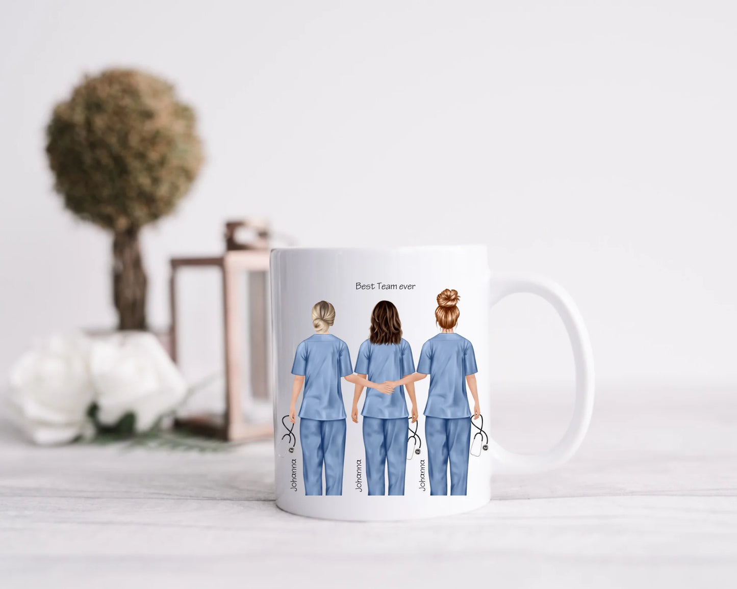 Personalisiertes Tasse 3 Beste Krankenschwestern Geschenk, Team Tasse, Kaffeebecher