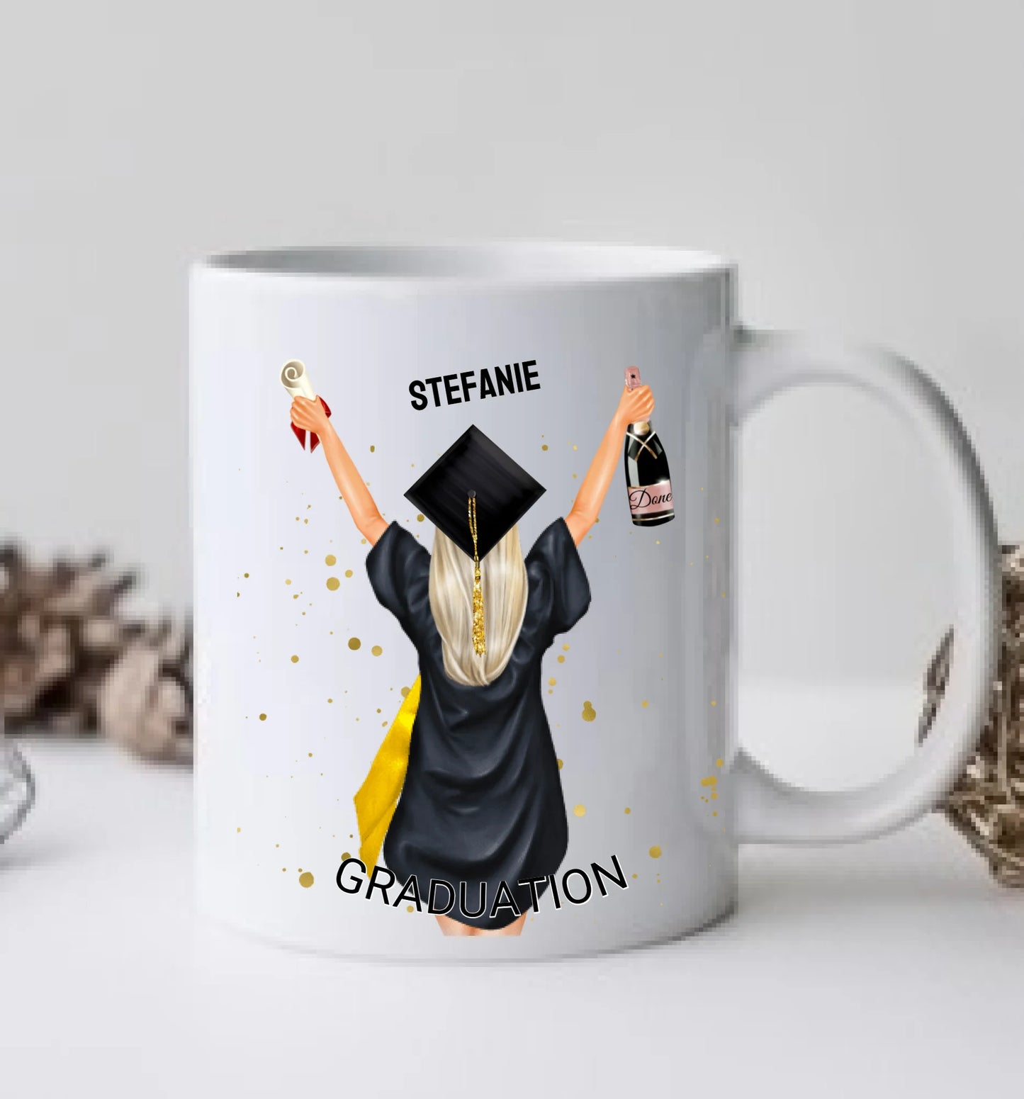 Personalisierte Tasse Schulabschluß, Geschenk Bachelor, Geschenk Master, Geschenk Doktor, Promotion Geschenk Tasse, Abitur, Abi, Ausbildung