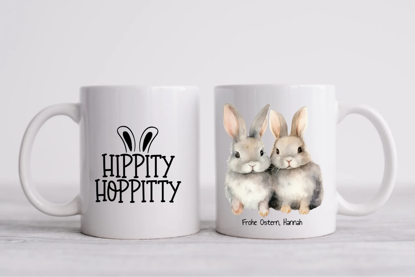 Beste Freundin Ostertasse mit Osterhasen und Osterspruch, personalisierte Tasse mit Name