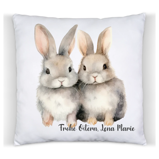 Personalisiertes Geschenk zu Ostern - Hasen Kissen oder als Dekoration