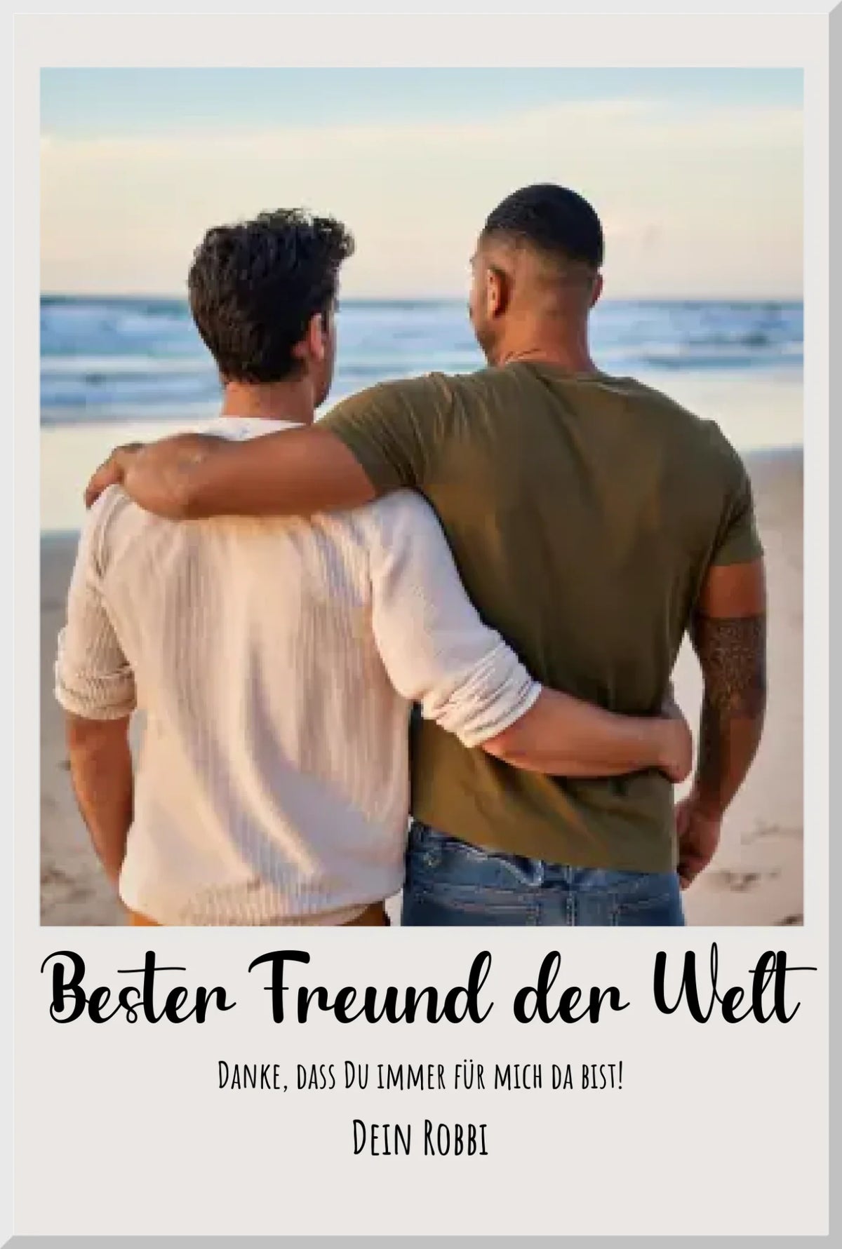 Beste Freunde Fotoposter Geschenk mit eigenem Bild - perfektes Geburtstagsgeschenk Leinwanddruck Leinwandbild