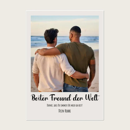 Beste Freunde Fotoposter Geschenk mit eigenem Bild - perfektes Geburtstagsgeschenk