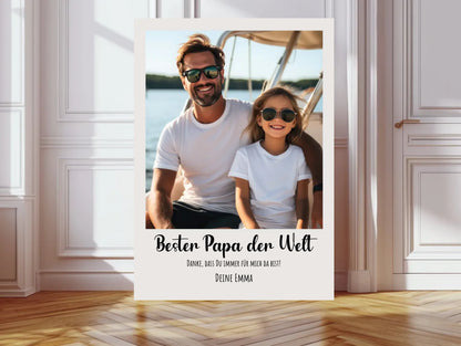 "Papa" Personalisiertes Fotoposter Geschenk - zum Geburtstag & Vatertag - Digitale Datei