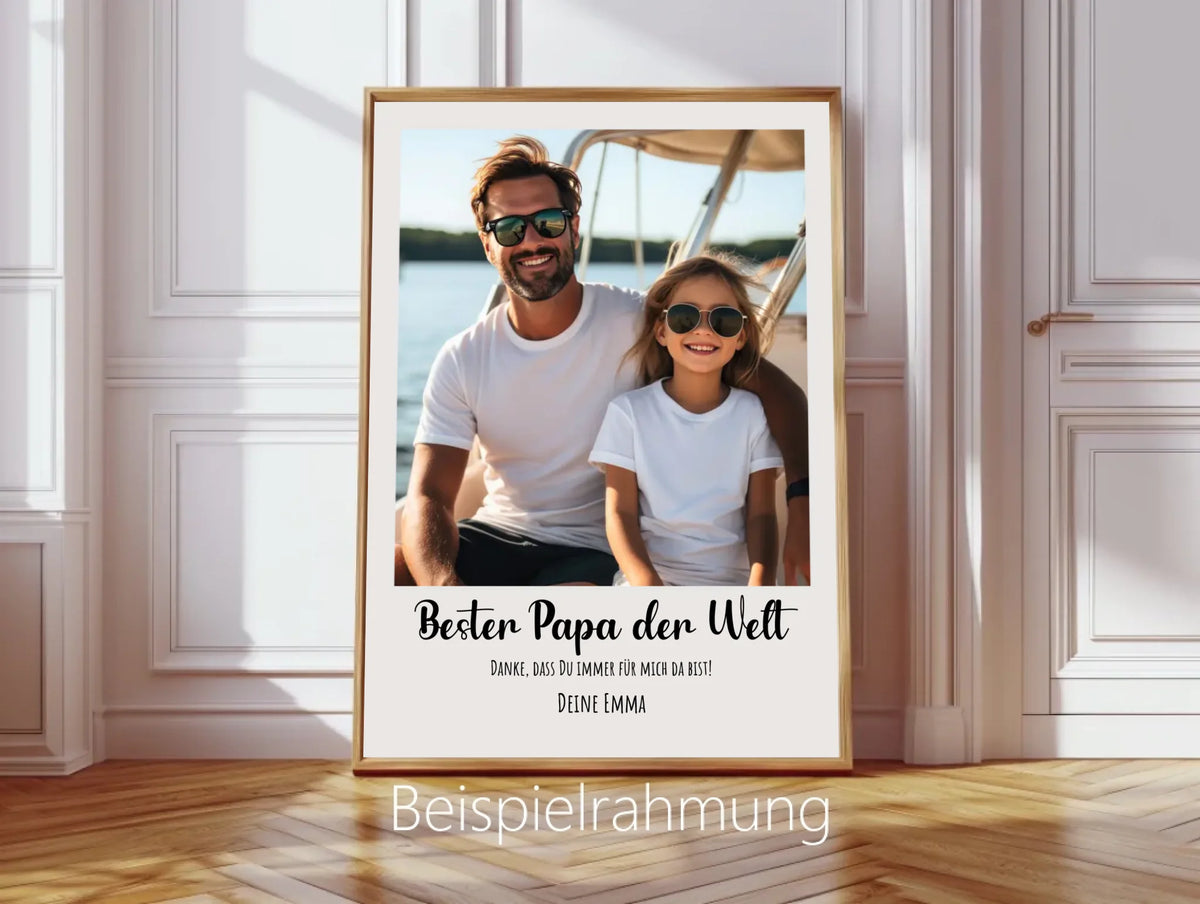 "Papa" Personalisiertes Fotoposter Geschenk - zum Geburtstag & Vatertag - Digitale Datei