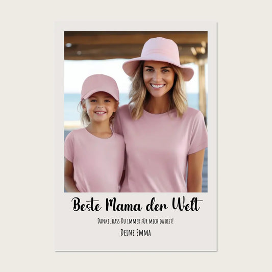 "Mama" Personalisiertes Fotoposter Geschenk- Geburtstagsgeschenk - Muttertag - Weihnachtsgeschenk - Digitale Datei Digitale Datei zum Selberdrucken - kein Poster !!! Digitale Datei zum Selberdrucken - kein Poster 30x40 45x60 60x80 cm
