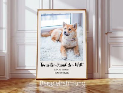 Personalisiertes Hundeposter Portrait - Geschenk Hundebesitzer Geburtstagsgeschenk - Digitale Datei