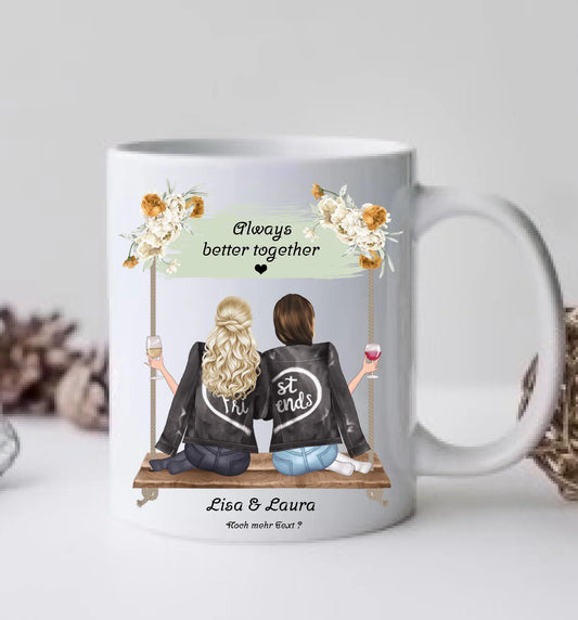 Beste Freundin Tasse personalisiert - Geburtstagsgeschenk-Weihnachtsgeschenk