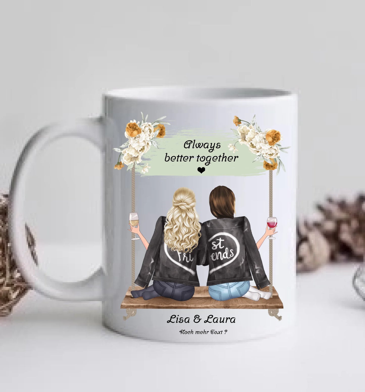 Beste Freundin Tasse personalisiert - Geburtstagsgeschenk-Weihnachtsgeschenk