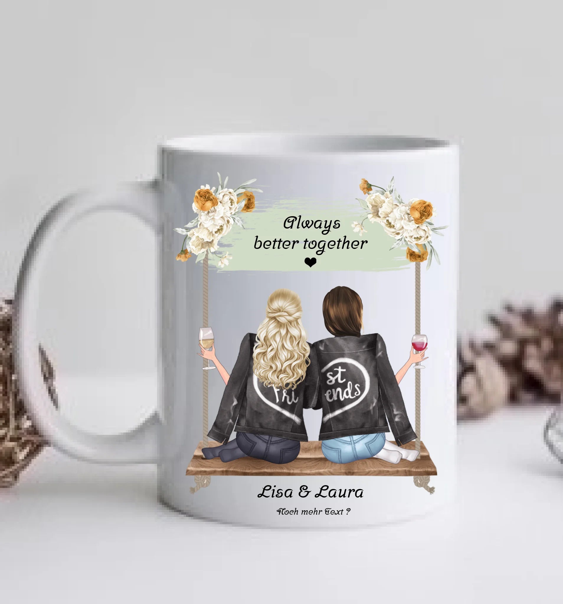 Beste Freundin Tasse personalisiert - Geburtstagsgeschenk-Weihnachtsgeschenk