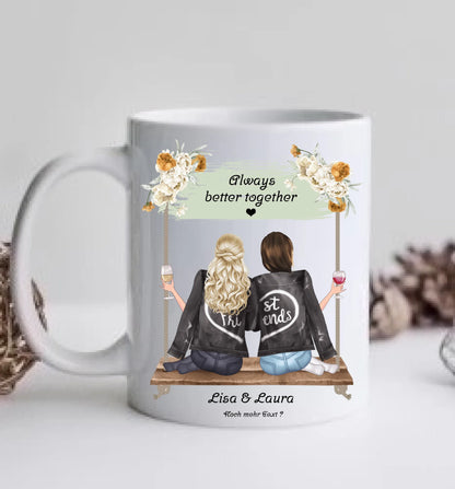 Beste Freundin Tasse personalisiert - Geburtstagsgeschenk-Weihnachtsgeschenk