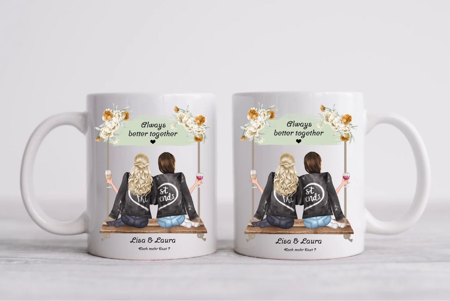 Beste Freundin Tasse personalisiert - Geburtstagsgeschenk-Weihnachtsgeschenk