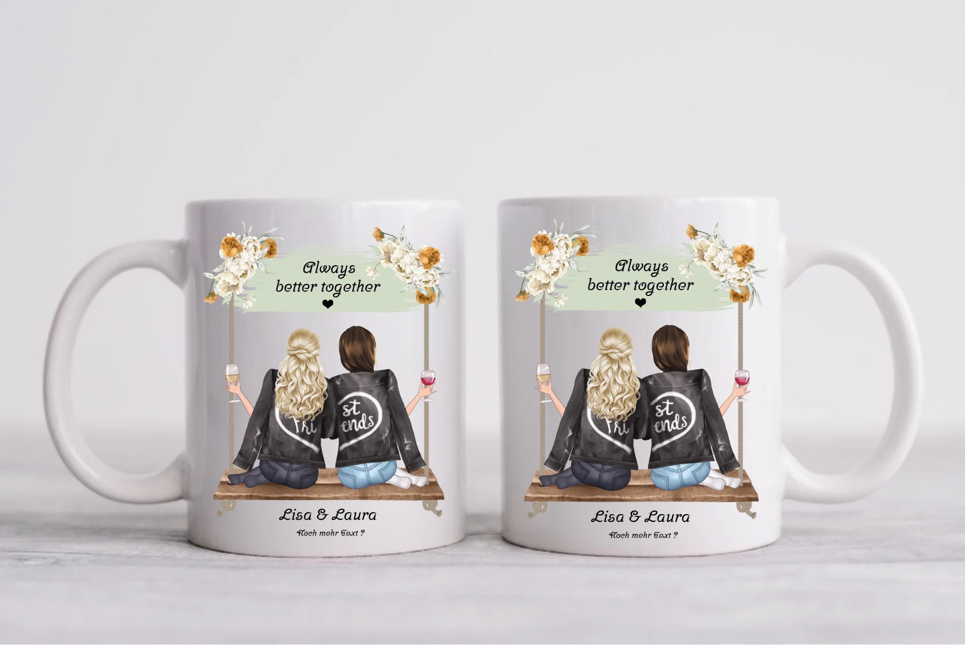 Beste Freundin Tasse personalisiert - Geburtstagsgeschenk-Weihnachtsgeschenk