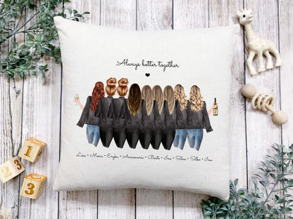9 Freundinnen Bild Kissen Geburtstag Geschenk personalisiert | Freundin Geschenk | Geburtstagsgeschenk, Weihnachtsgeschenk