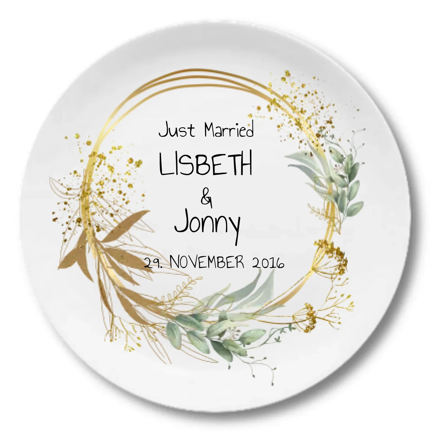 , Geschenk Hochzeit, Geschenk Brautpaar, ideal als Gästeteller Teller personalisiert