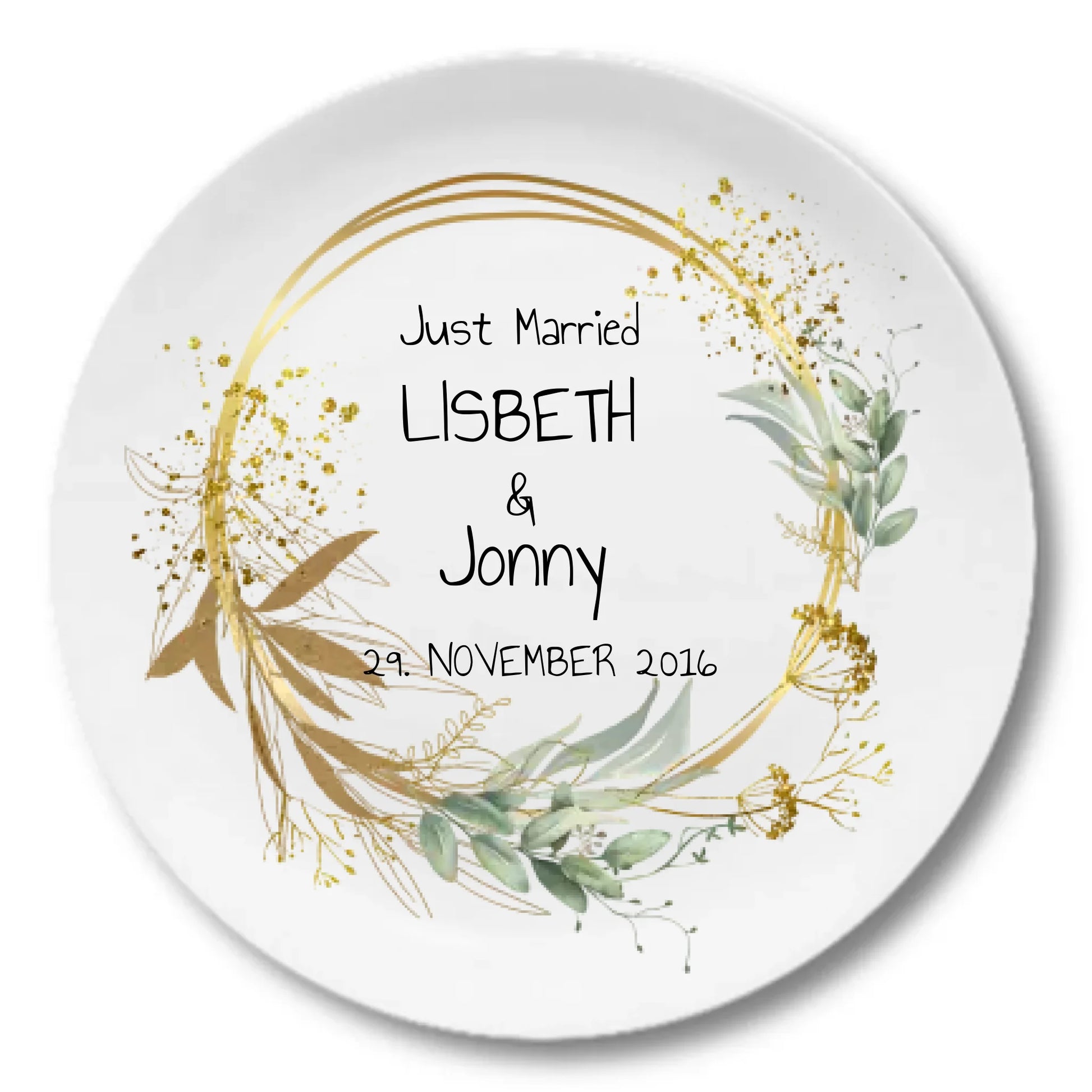 , Geschenk Hochzeit, Geschenk Brautpaar, ideal als Gästeteller Teller personalisiert