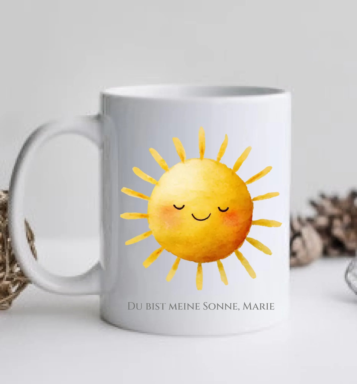 Personalisierte Tasse Geschenk - Du bist meine Sonne mit Namen