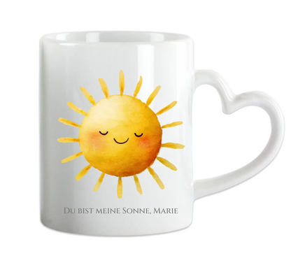 Personalisierte Tasse Geschenk - Du bist meine Sonne mit Namen