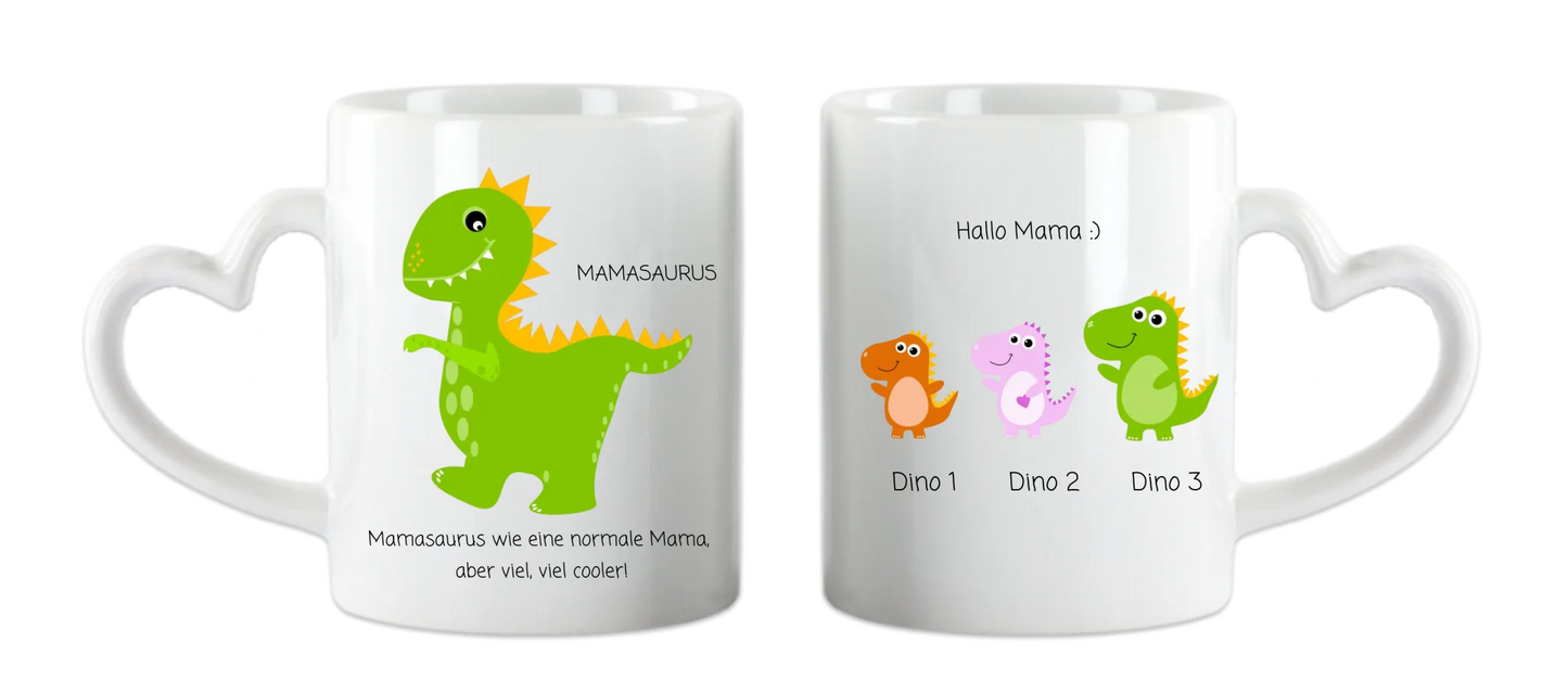Personalisierte Tasse Muttertagsgeschenk & Vatertagsgeschenk | Mamasaurus | Omasaurus