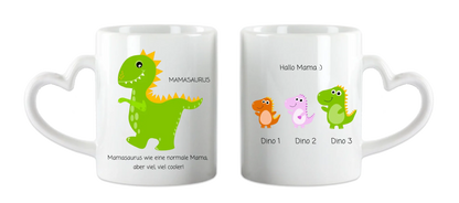 Personalisierte Tasse Muttertagsgeschenk & Vatertagsgeschenk | Mamasaurus | Omasaurus