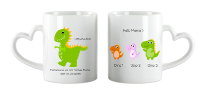 Personalisierte Tasse Mamasaurus - Muttertags- und Vatertagsgeschenk und zum Geburtstag