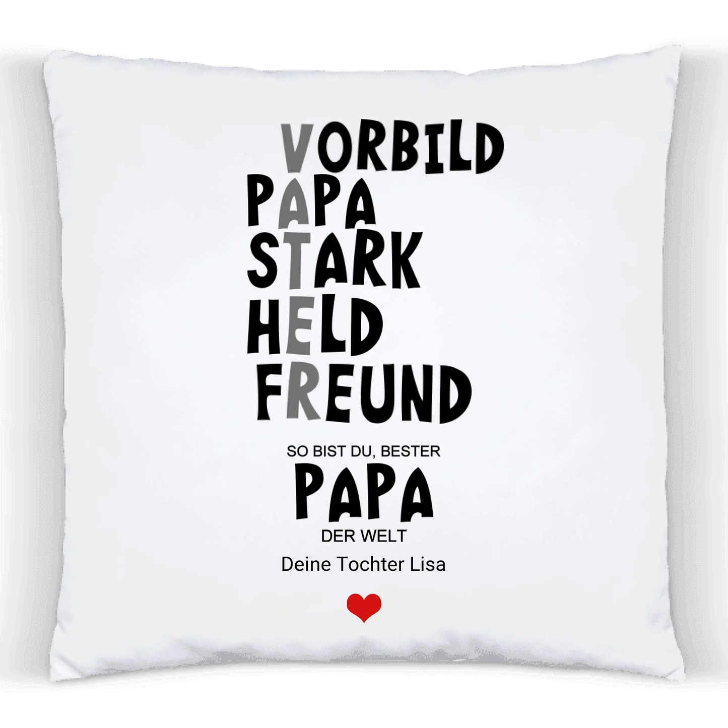 Definition Papa | Personalisiertes Geschenk Vater Vatertagsgeschenk | Geburtstagsgeschenk Premium Kissen (Plüschoberfläche) Premium Kissen