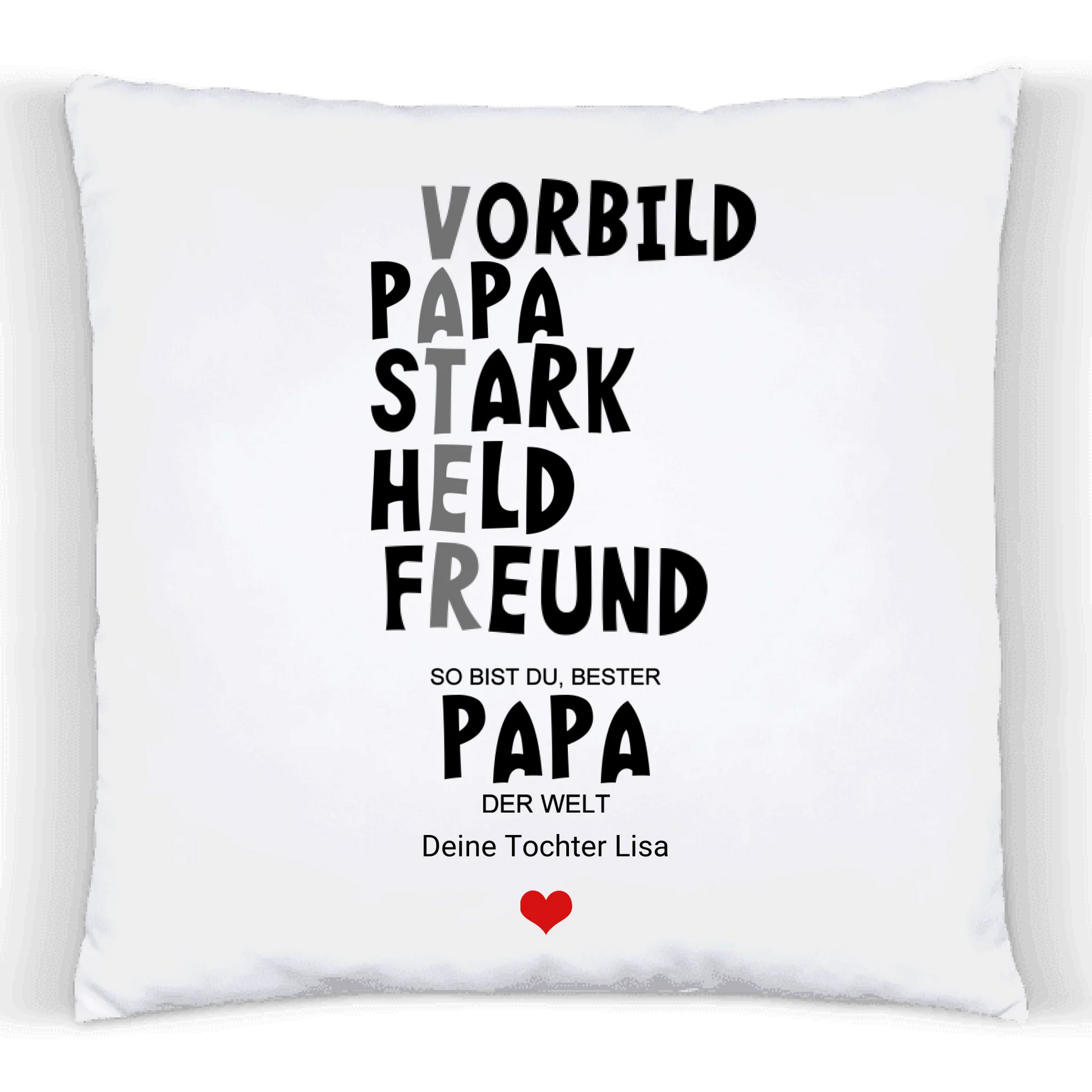 Definition Papa | Personalisiertes Geschenk Vater Vatertagsgeschenk | Geburtstagsgeschenk Premium Kissen (Plüschoberfläche) Premium Kissen