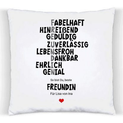 "Beste Freundin" Definition | Personalisiertes Kissen Geburtstagsgeschenk | von Zeitraum-Kunstdruck