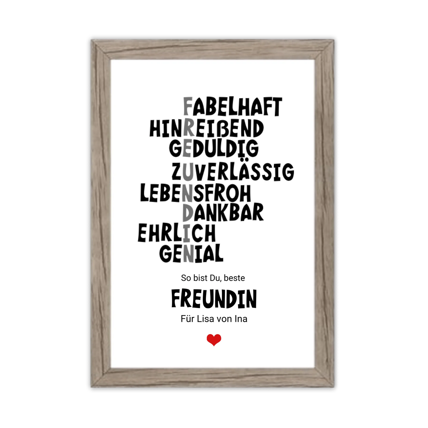 "Beste Freundin" Definition Poster | Zeitraum-Kunstdruck