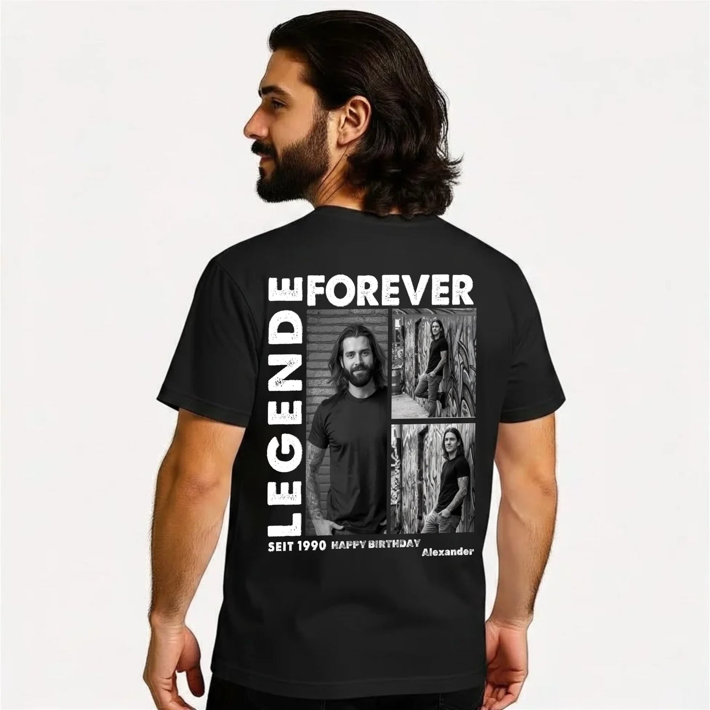 T-Shirt schwarz - hinten
