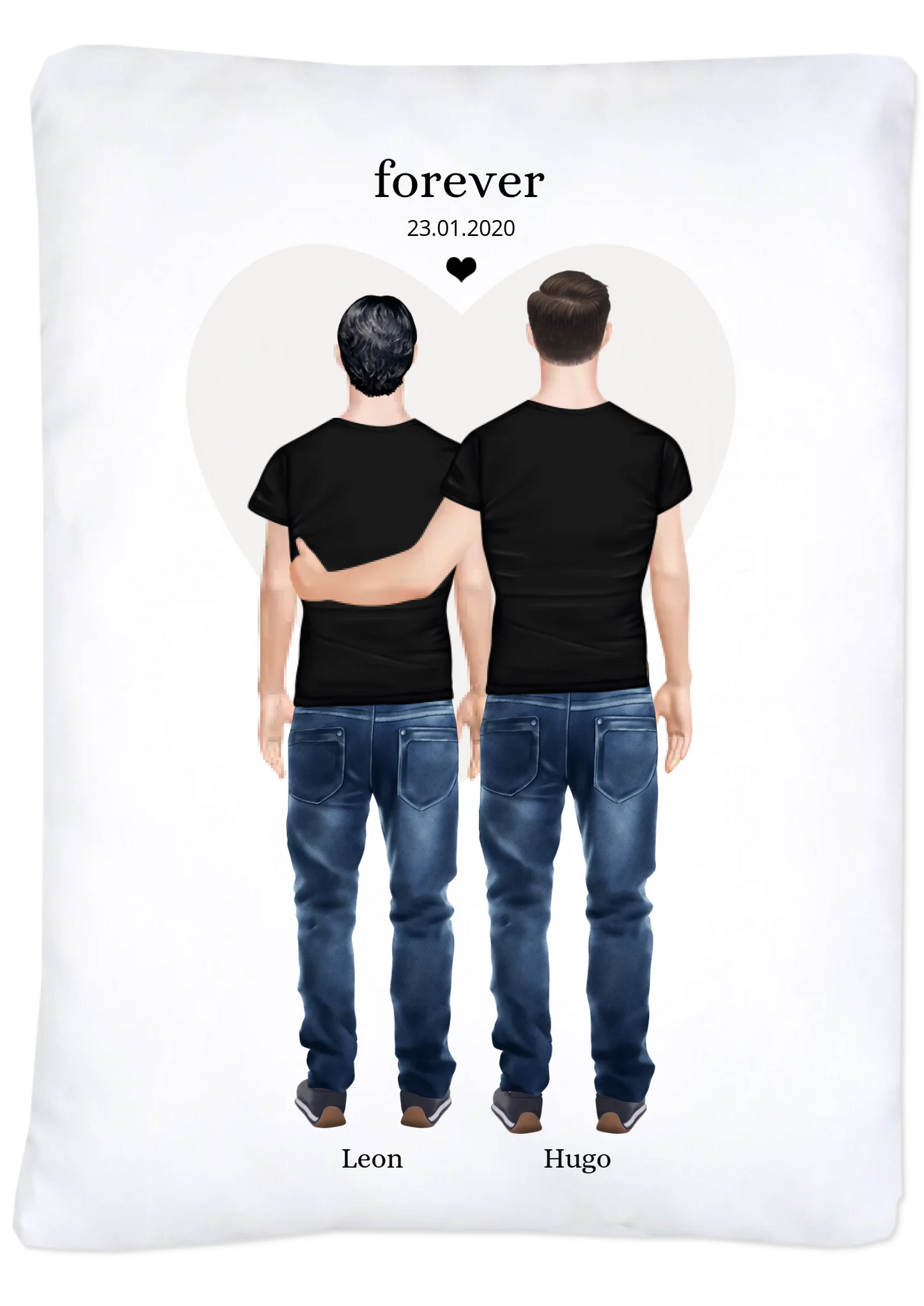 Partnergeschenk beste Freunde Geschenk personalisiert - 2 Männer Bettwäsche Freundschaft & Valentinstag Geschenk, Geburtstagsgeschenk & Weihnachtsgeschenk